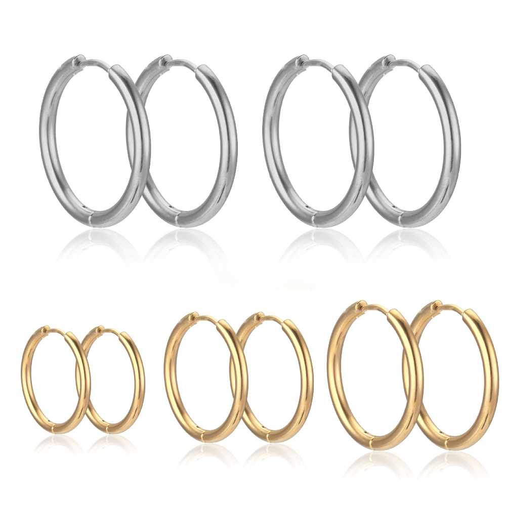 Jewelry Making Knots - Basis anting-anting lingkaran baja tahan karat