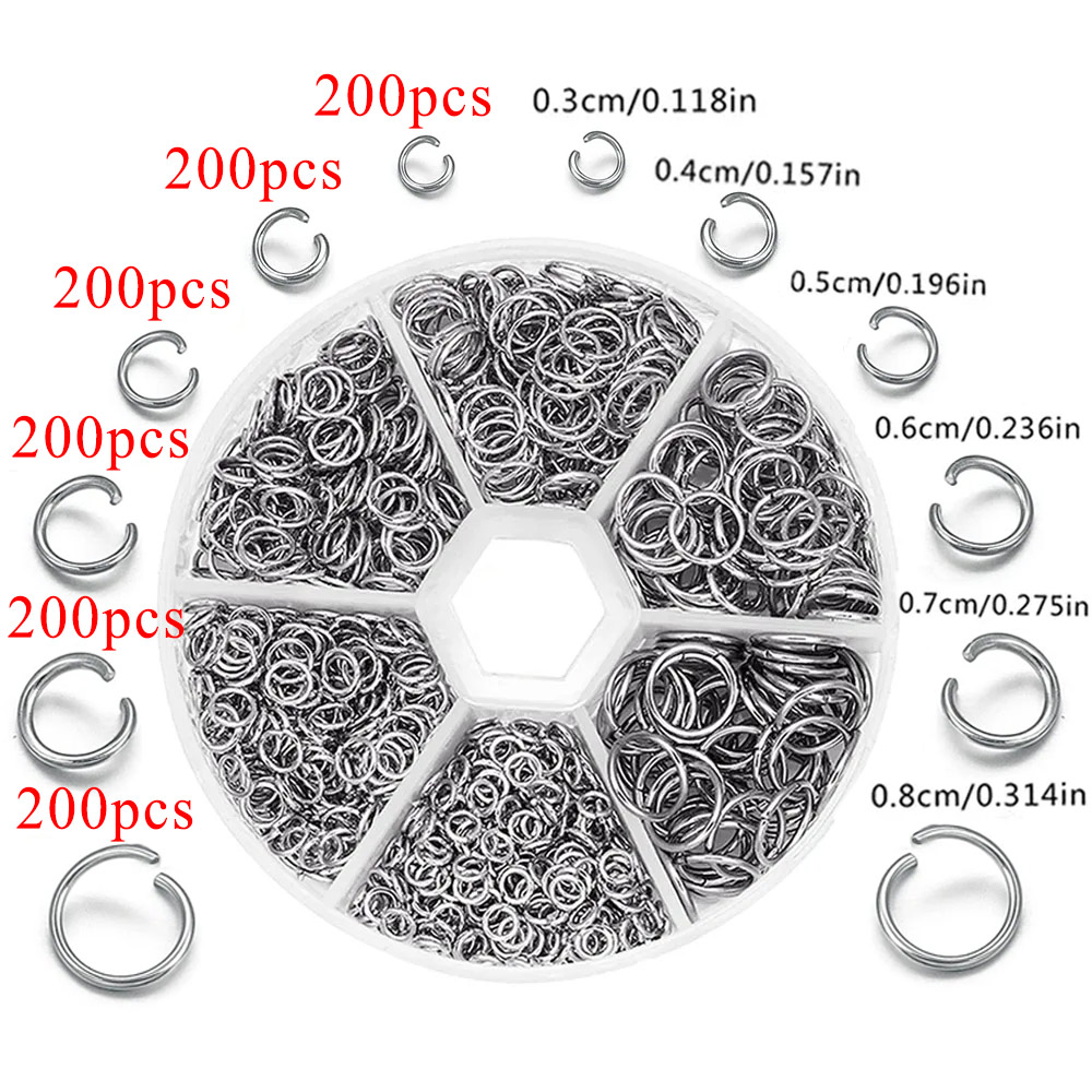 Jewelry Making Closed Jump Rings - 1200 pcs Cincin Lompat & Cincin
