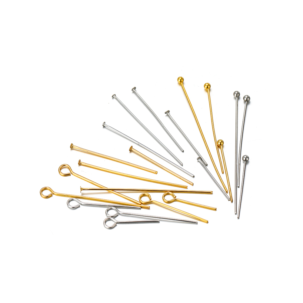 Jewelry Making Eye Pins - 100/50 Buah Jarum Kepala Mata Baja