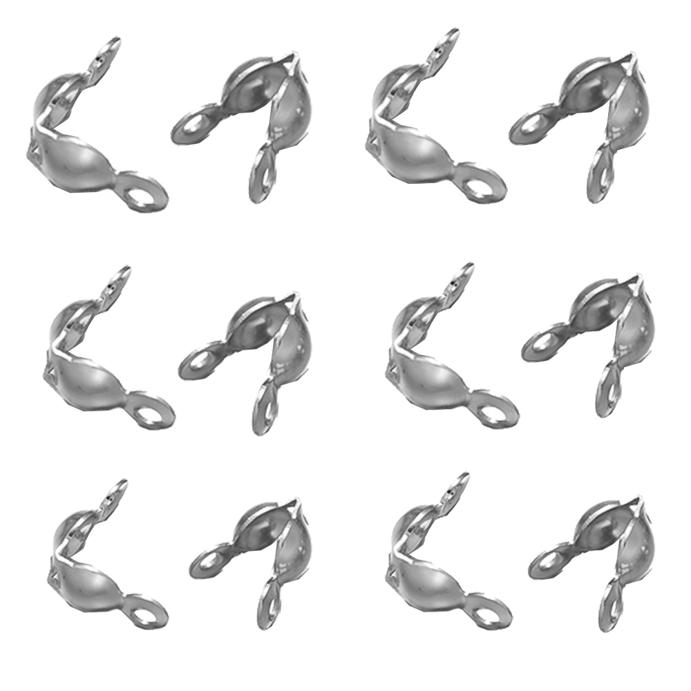 Jewelry Making Knots - 100 buah ujung manik-manik baja tahan