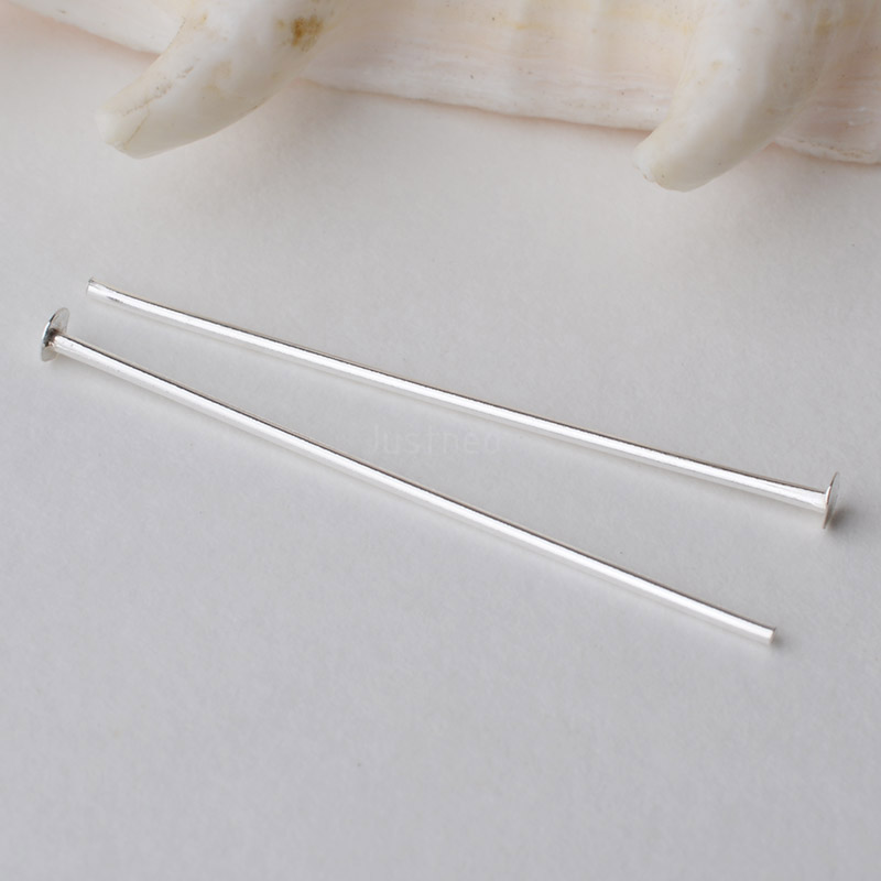 Jewelry Making Jig - Jarum Kepala Datar Perak Sterling 925,