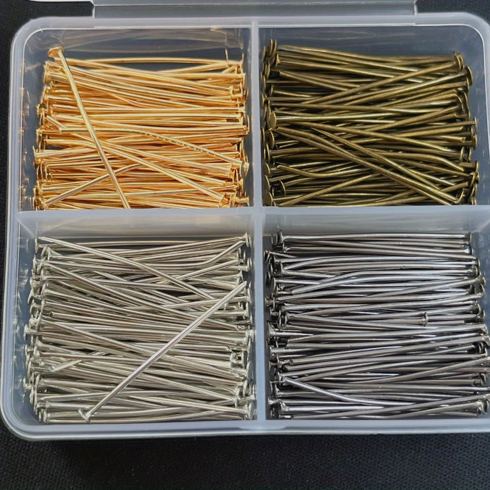 Jewelry Making Jig - 400 Buah Pin Kepala Besi Campuran