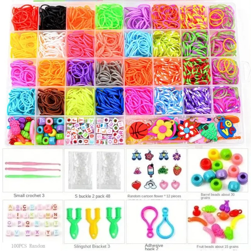 Jewelry Making Tutorial - 4300+ pcs 32 Warna Karet Gelang