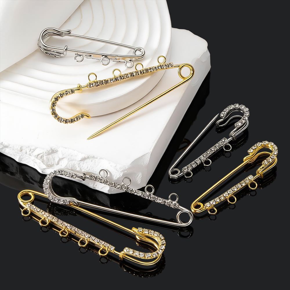 Jewelry Making Ring Tool - 5pcs Bros Pin Pengaman Besar Berhias