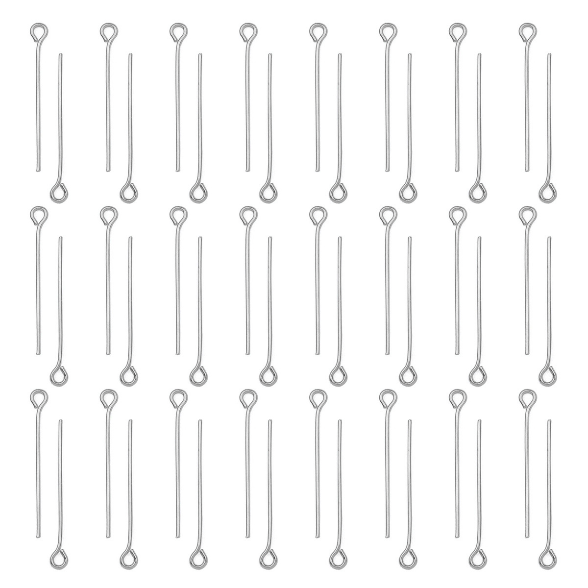 Jewelry Making Eye Pins - 100 Buah/Lot Pin Mata Baja Tahan