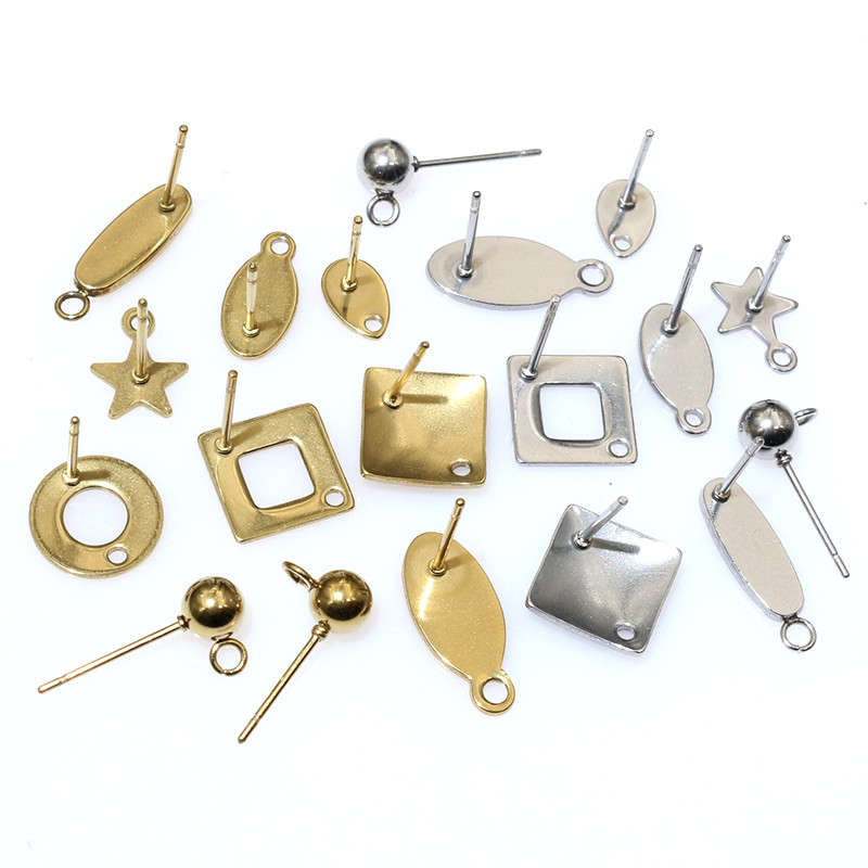 Jewelry Making Metals - 20 Buah Anting-Anting Kerajinan Baja Tahan