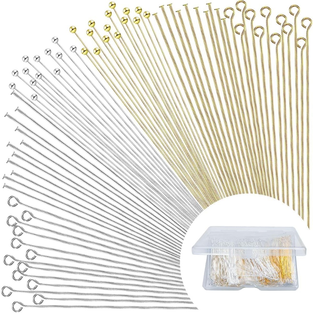 Jewelry Making Eye Pins - 600 buah Pin Mata Kepala Datar