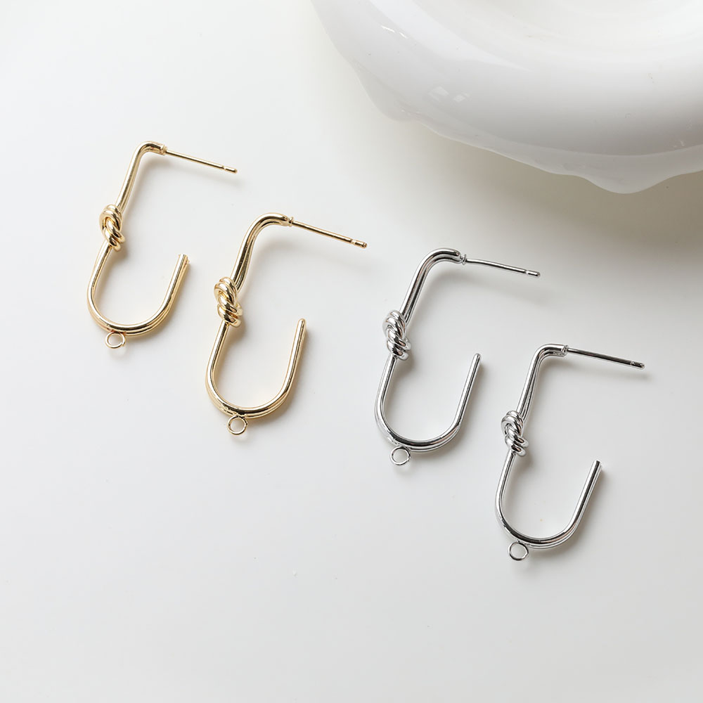 Jewelry Making Knots - 2 Buah Anting Kancing Telinga Simpul