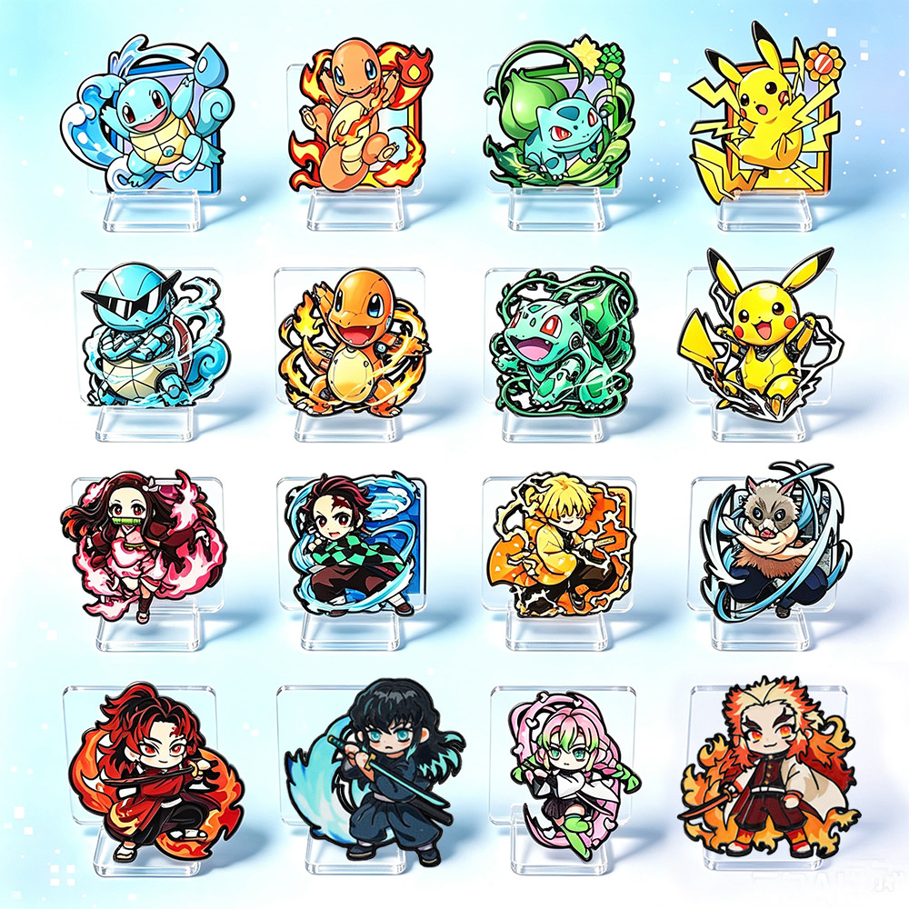 8Pcs Pin Enamel Anime Pokemon  - Jewelry Making Metals ulasan dan harga