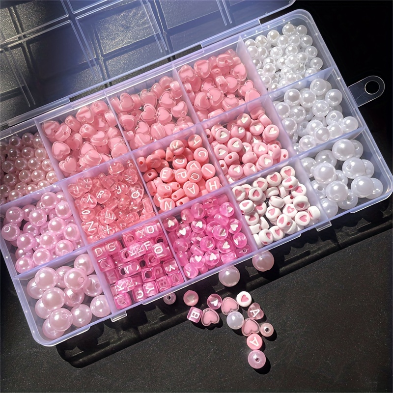 10-Piece Kotak Alfabet Pink, M - Jewelry Making Tutorial ulasan dan harga