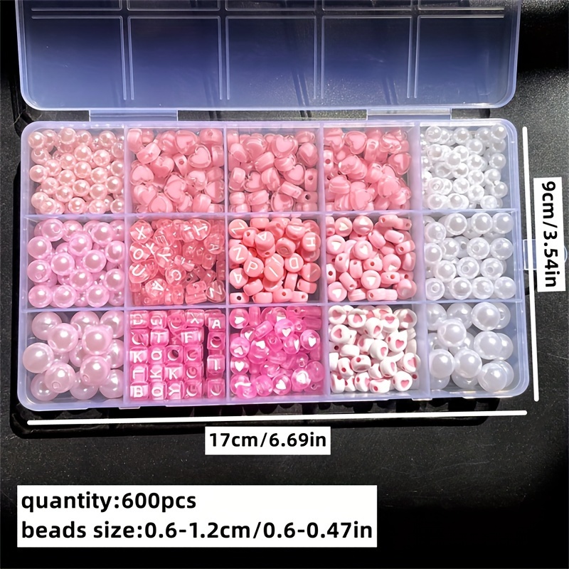 10-Piece Kotak Alfabet Pink, M - Jewelry Making Tutorial ulasan dan harga
