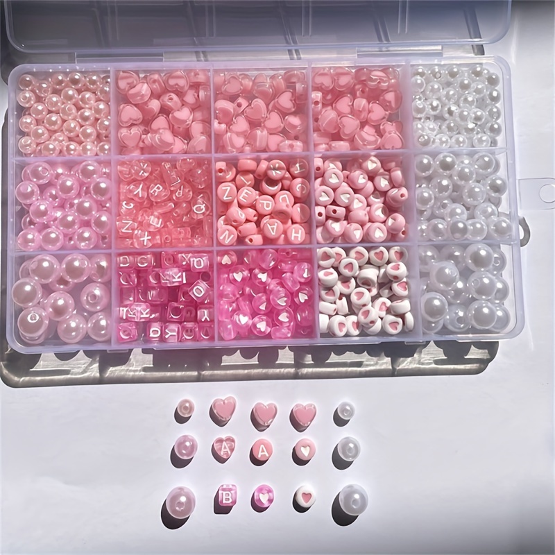 10-Piece Kotak Alfabet Pink, M - Jewelry Making Tutorial ulasan dan harga