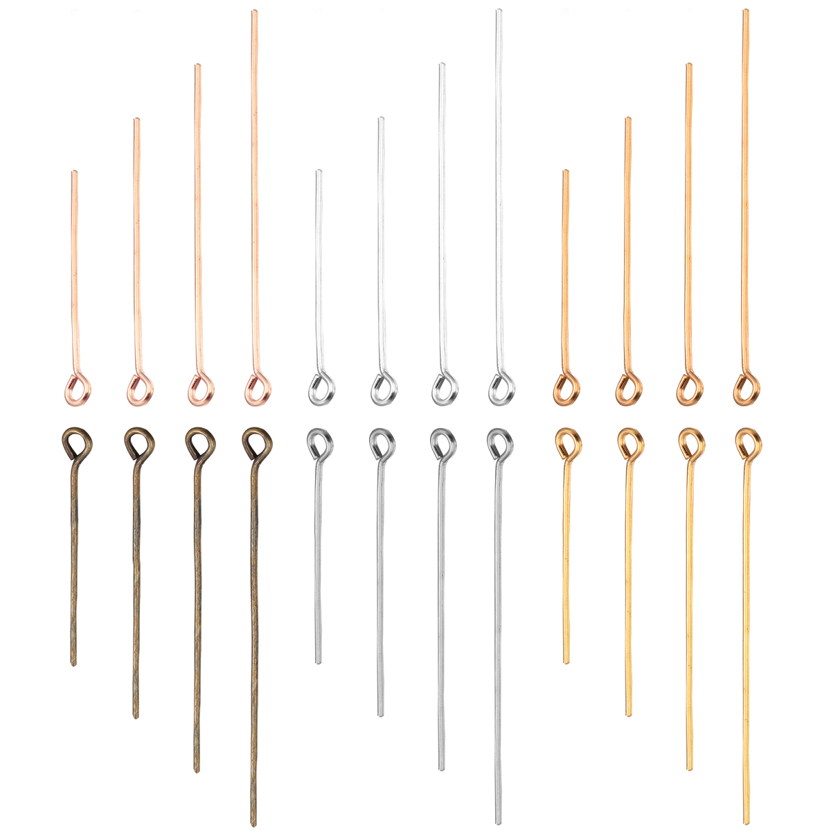 200 buah/Lot 20/26/30/35/40/45 - Jewelry Making Eye Pins ulasan dan harga