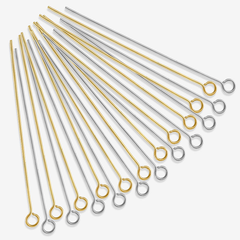 50pcs/lot 304 Stainless Steel  - Jewelry Making Eye Pins ulasan dan harga