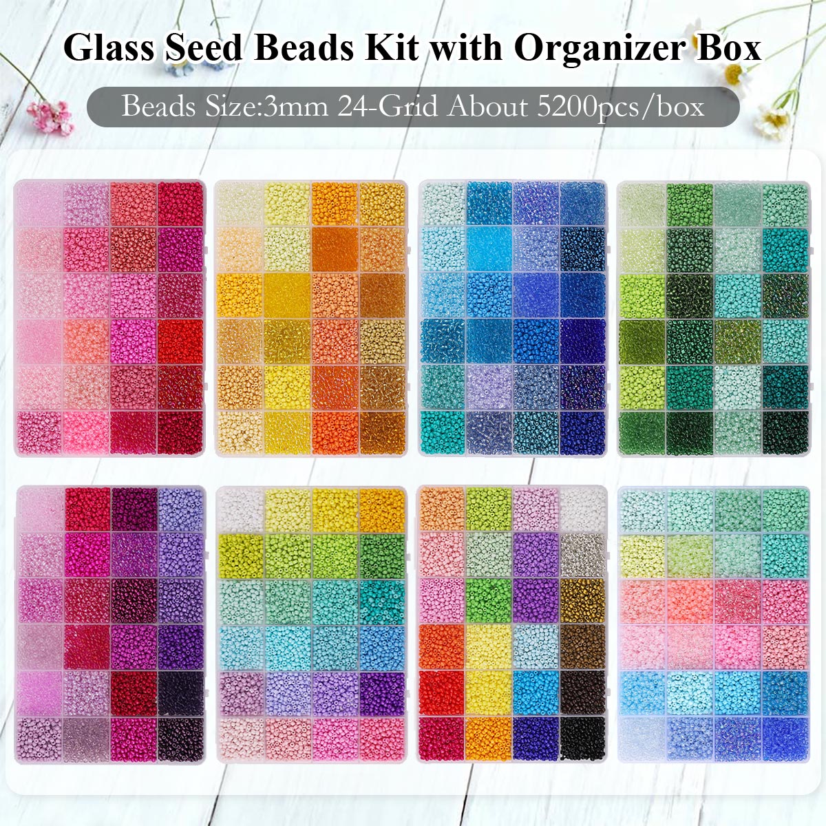 Kit 5200 Manik Kaca Seed Beads - Jewelry Making Tutorial ulasan dan harga