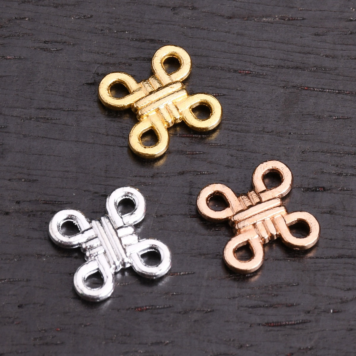 20 Buah Konektor Liontin Logam - Jewelry Making Knots ulasan dan harga