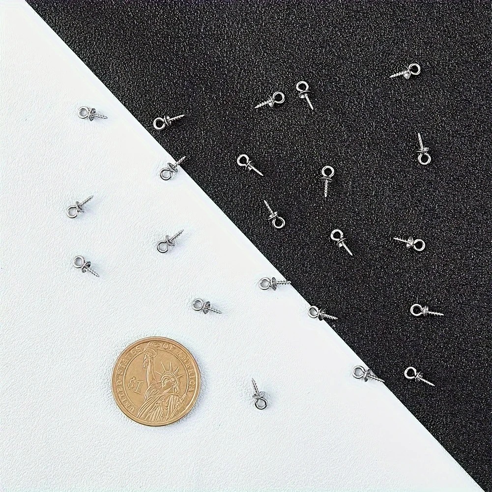 100 pcs Pin Mata Sekrup Baja A - Jewelry Making Eye Pins ulasan dan harga