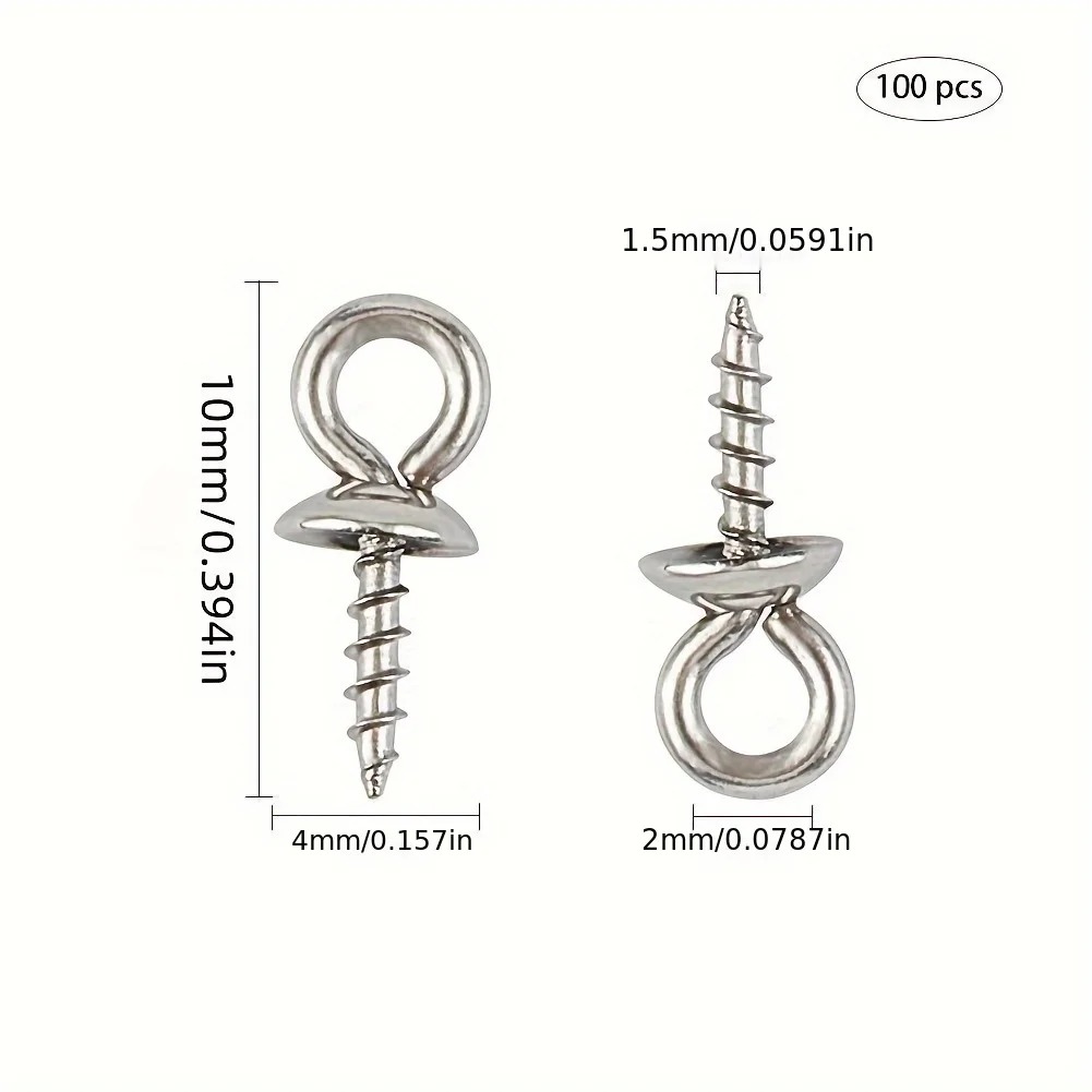 100 pcs Pin Mata Sekrup Baja A - Jewelry Making Eye Pins ulasan dan harga