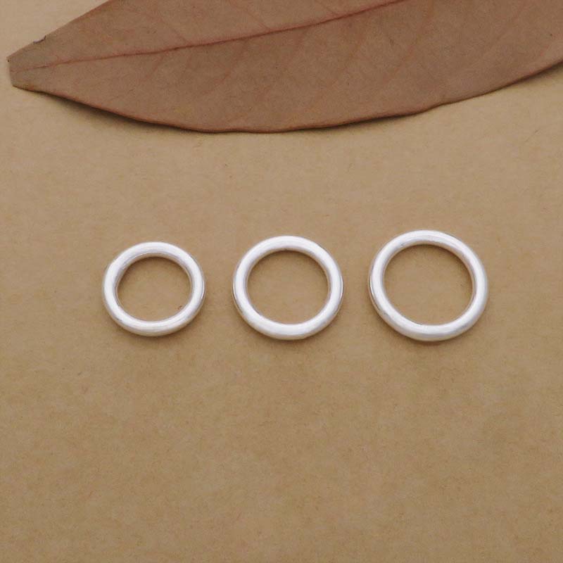 10 pcs Cincin Perak Sterling 9 - Jewelry Making Closed Jump Rings ulasan dan harga