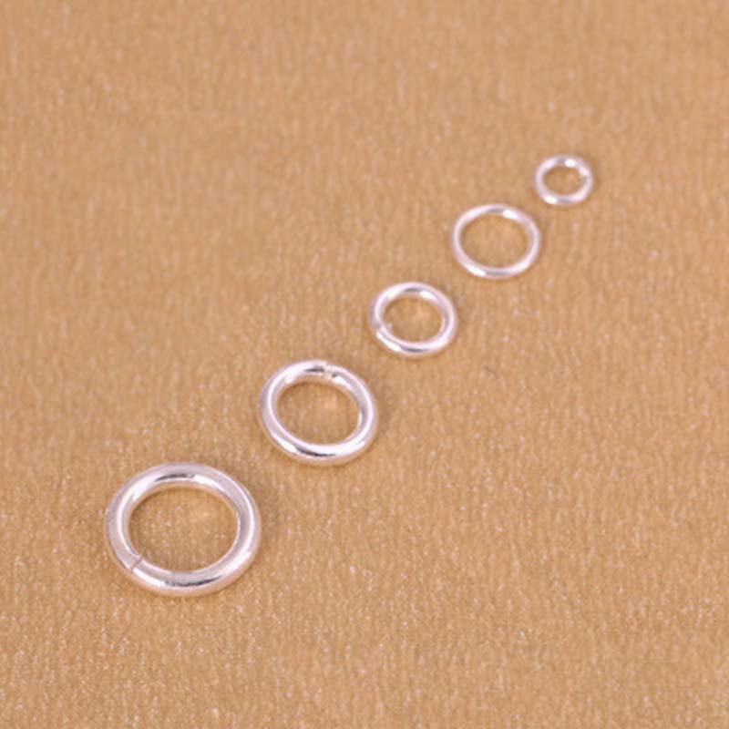 10 pcs Cincin Perak Sterling 9 - Jewelry Making Closed Jump Rings ulasan dan harga