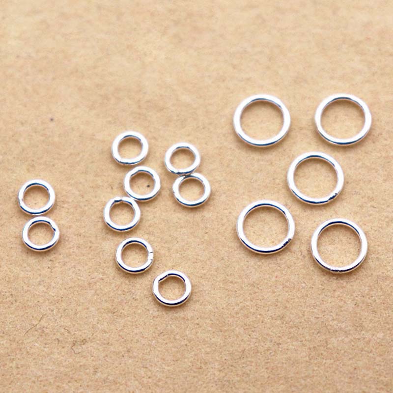 10 pcs Cincin Perak Sterling 9 - Jewelry Making Closed Jump Rings ulasan dan harga