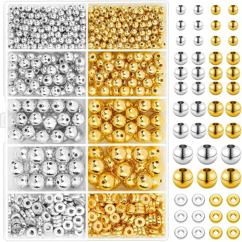 1000 Buah Kit Manik Spacer Ema - Jewelry Making Tutorial ulasan dan harga