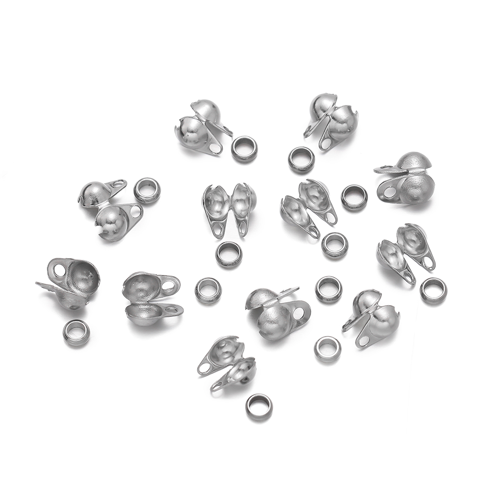 1Set Ujung Manik Crimp Baja Ta - Jewelry Making Knots ulasan dan harga