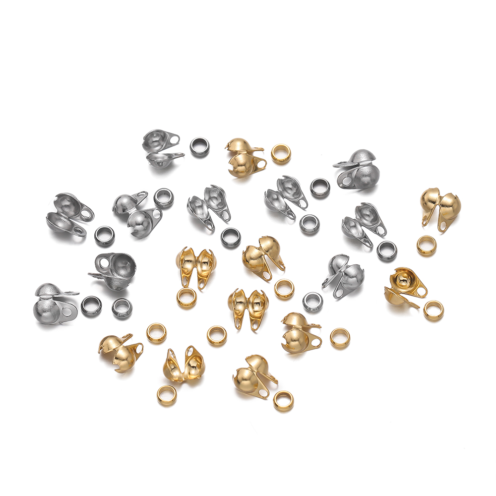 1Set Ujung Manik Crimp Baja Ta - Jewelry Making Knots ulasan dan harga