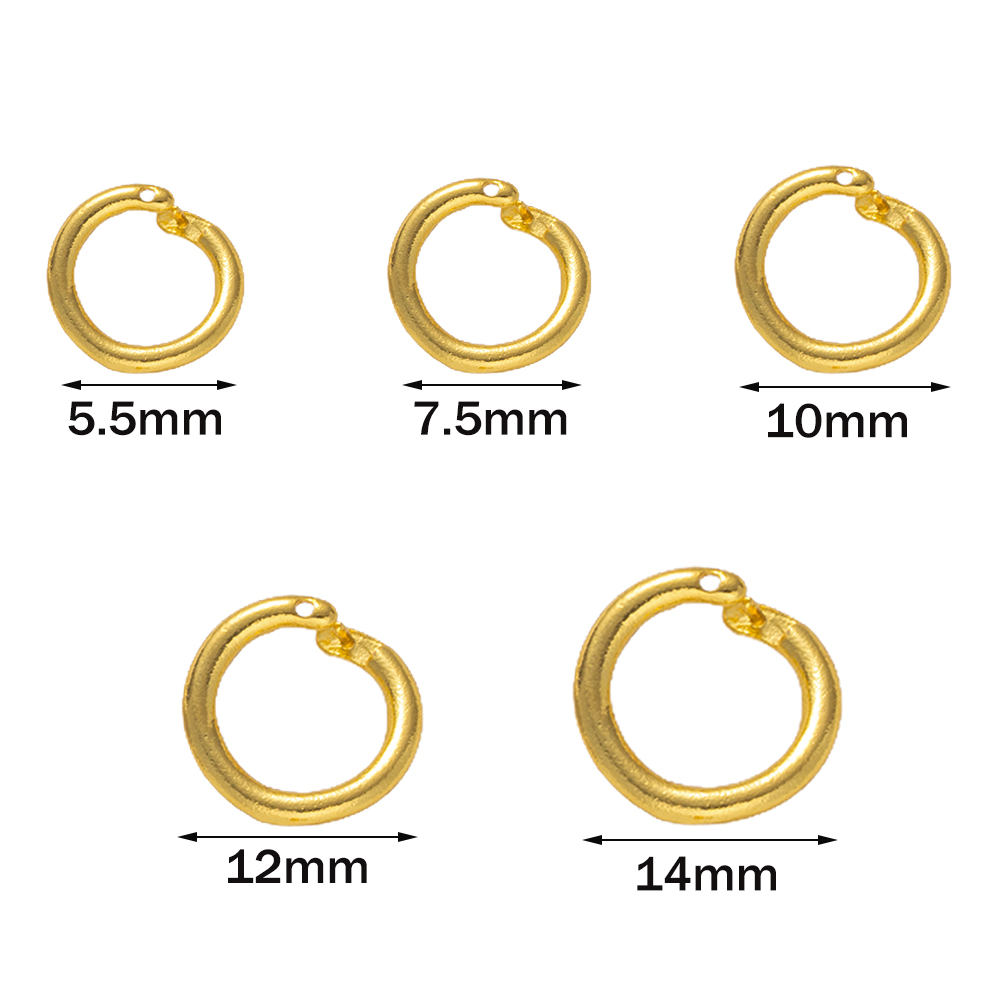 10pcs Cincin Kuningan Berlapis - Jewelry Making Closed Jump Rings ulasan dan harga
