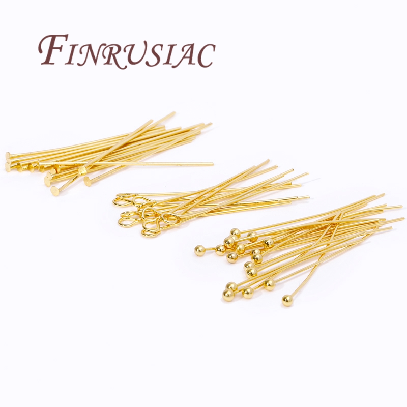 50 Buah Pin Berlapis Emas 20-5 - Jewelry Making Eye Pins ulasan dan harga