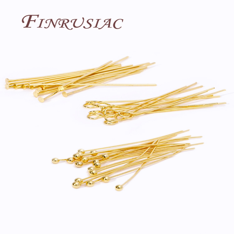 50 Buah Pin Berlapis Emas 20-5 - Jewelry Making Eye Pins ulasan dan harga