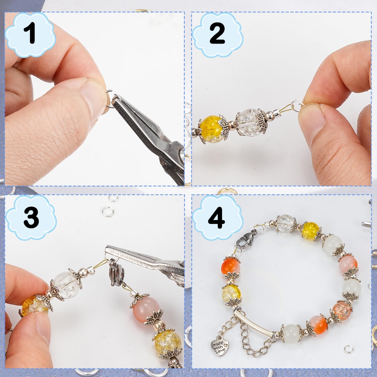 Konektor Cincin Besi Terbuka u - Jewelry Making Closed Jump Rings ulasan dan harga