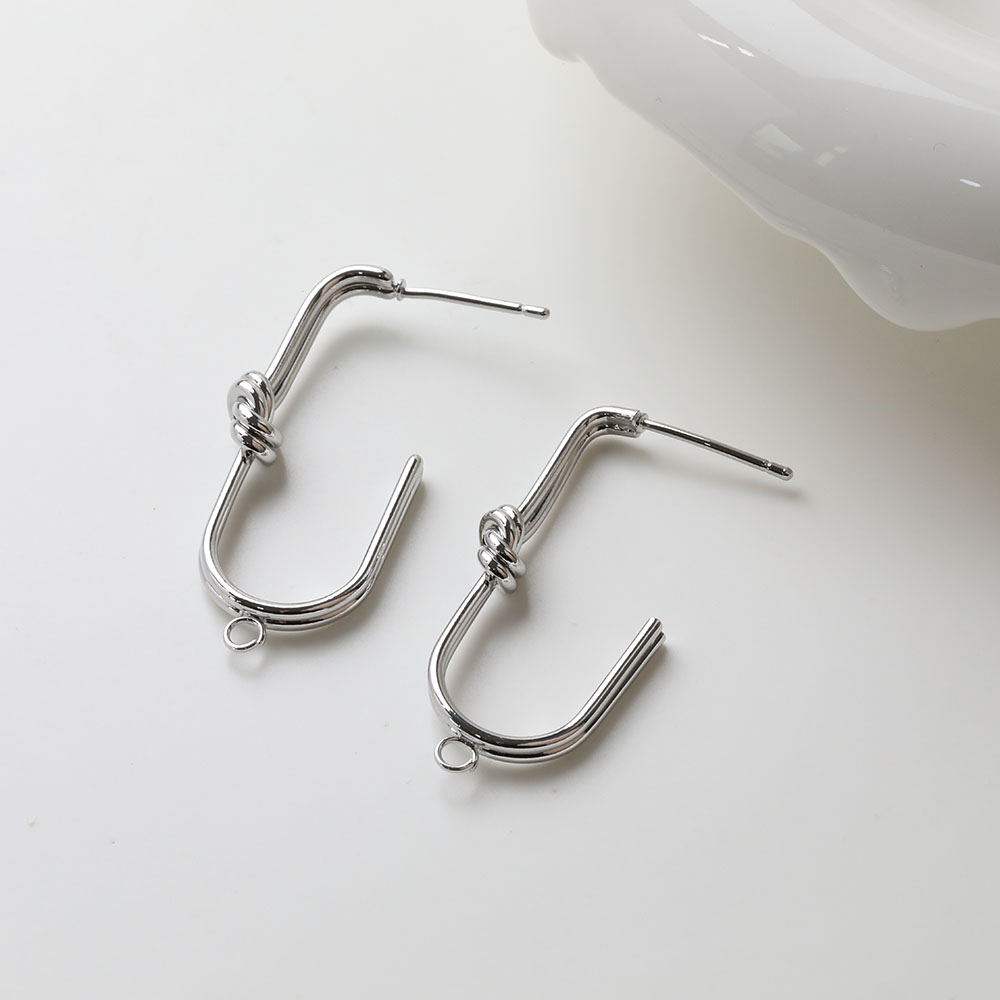 2 Buah Anting Kancing Telinga  - Jewelry Making Knots ulasan dan harga